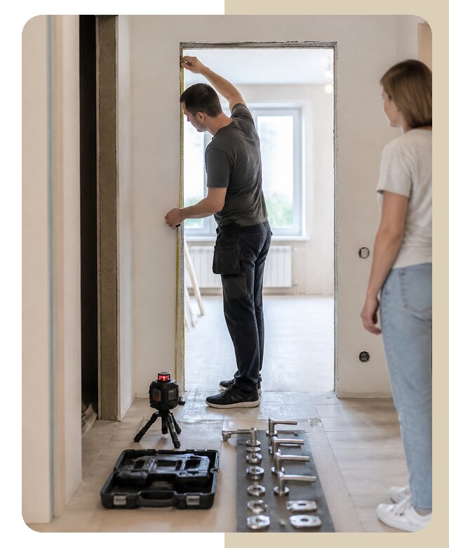 Замер межкомнатных дверей в Долгопрудном по цене от 710 р. | Дверной